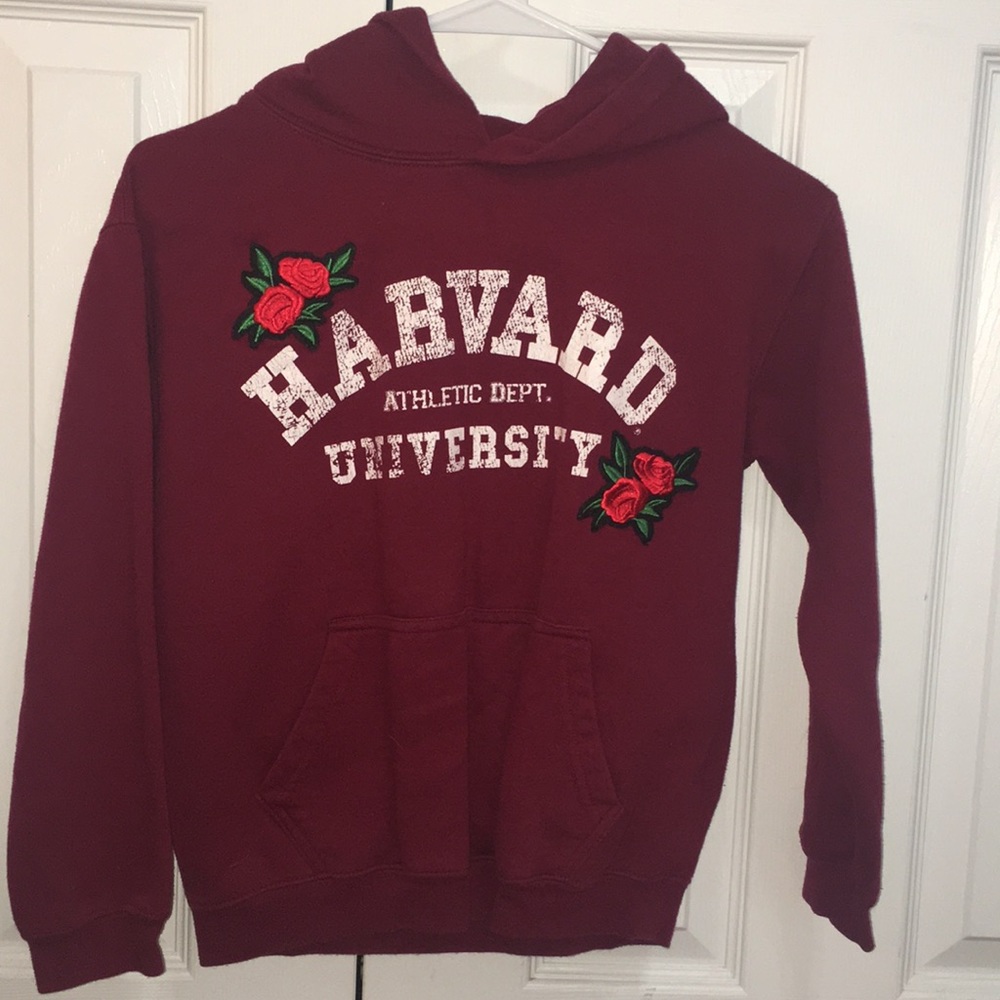 ✰ red Harvard hoodie ✰